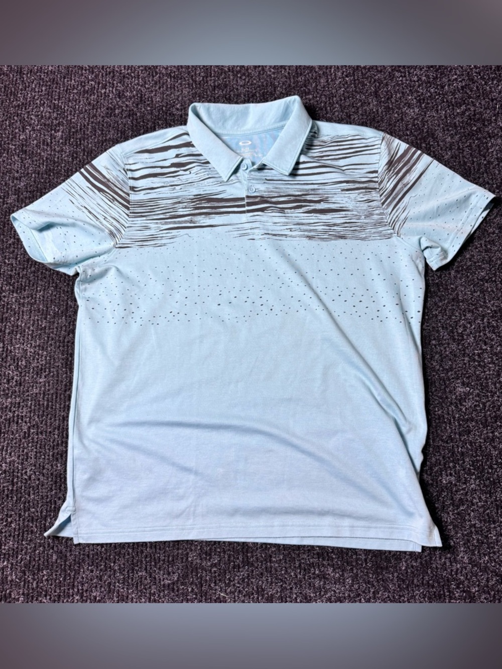 Oakley Polo Shirt Men’s XL Blue Golf Performance Athletic Tailored Fit